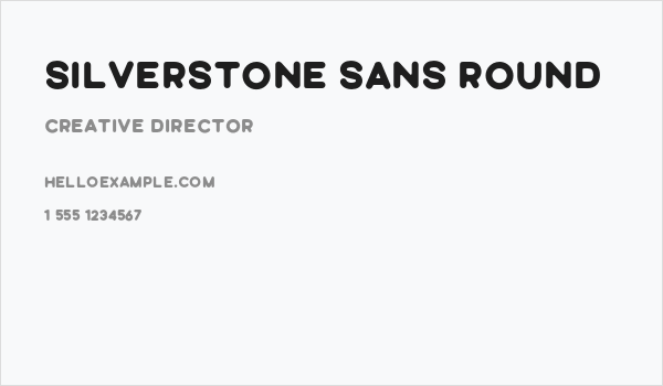 Silverstone Sans Round Business Card