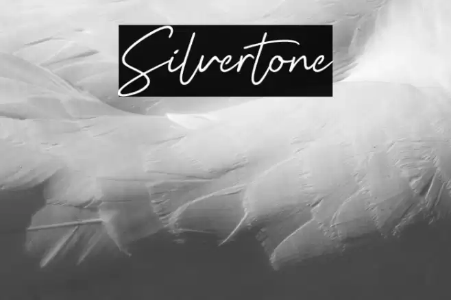 Silvertone Font examples
