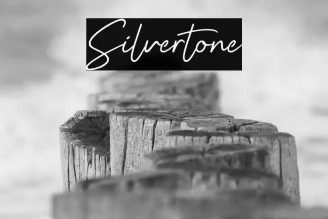 Silvertone Font examples