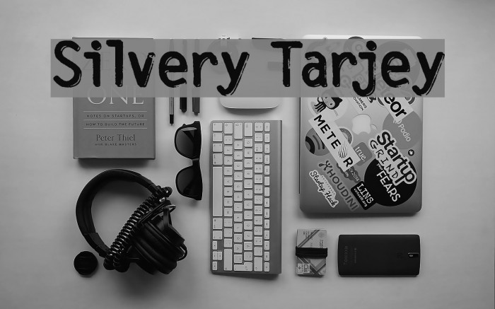 Silvery Tarjey फ़ॉन्ट examples