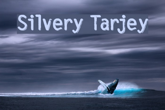 Silvery Tarjey फ़ॉन्ट examples