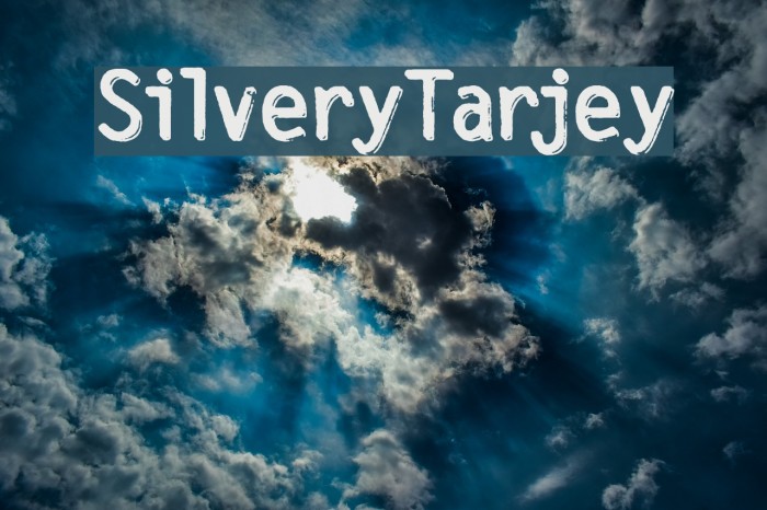 SilveryTarjey फ़ॉन्ट examples
