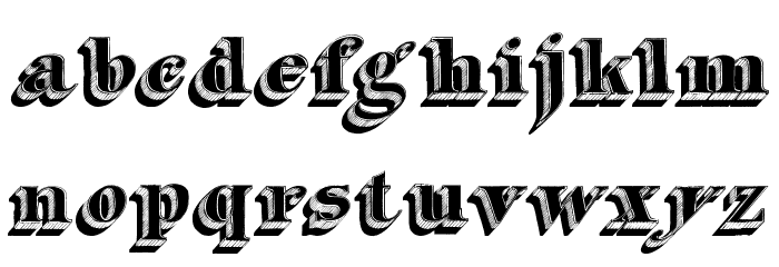 Silvestre Relief Font LOWERCASE