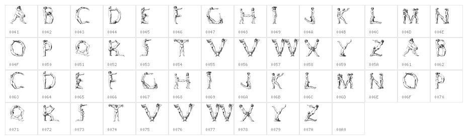 SilvestreBodies Character Map