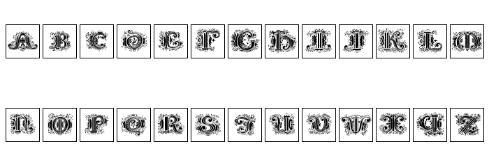 SilvestreInitialsSquares Font LOWERCASE