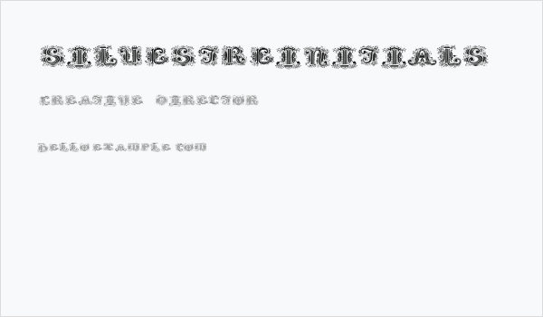 SilvestreInitials Business Card