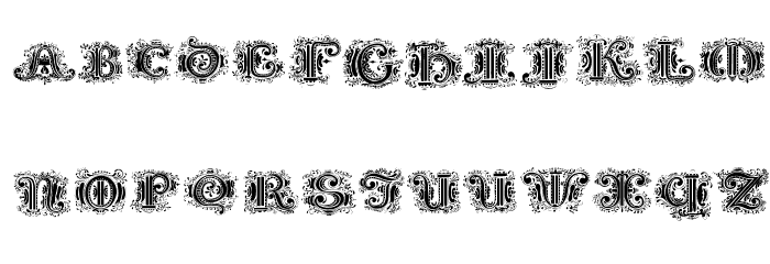 SilvestreInitials Font LOWERCASE