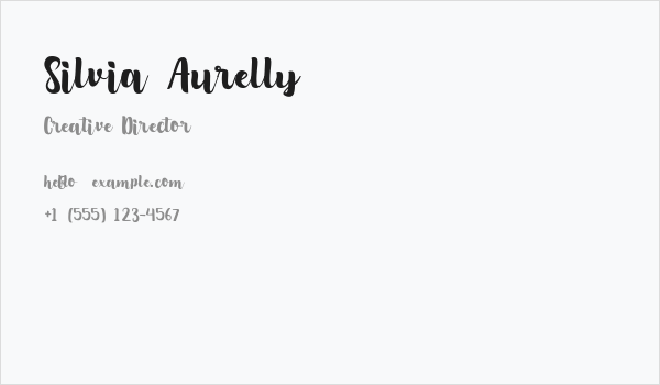 Silvia Aurelly Business Card