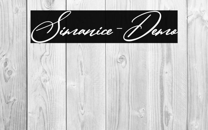 Simanice-Demo Font examples