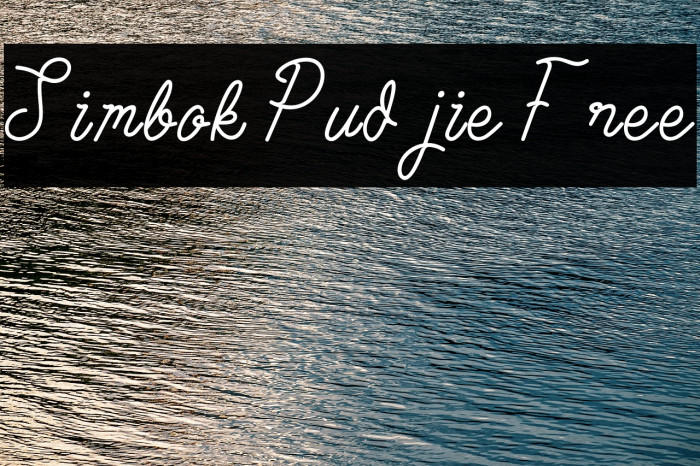 Simbok Pudjie Free Font examples