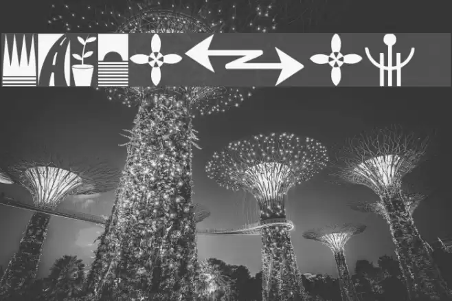 Simbolos 1 Font examples