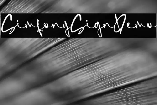 SimfonySign-Demo Font examples