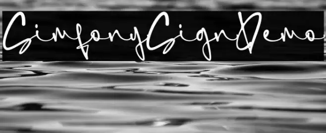 SimfonySign-Demo Font examples