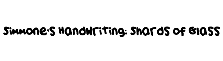 Simmone's Handwriting: Shards of Glass  Free Fonts Download