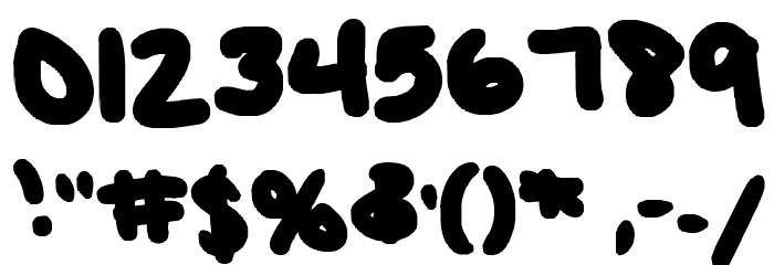 Simmone's Handwriting: Shards of Glass Font OTHER CHARS