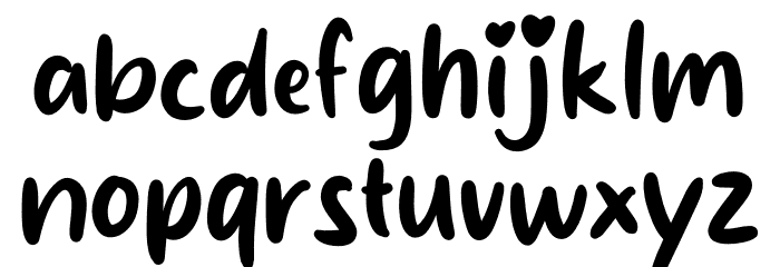 Simon Lovely Font LOWERCASE