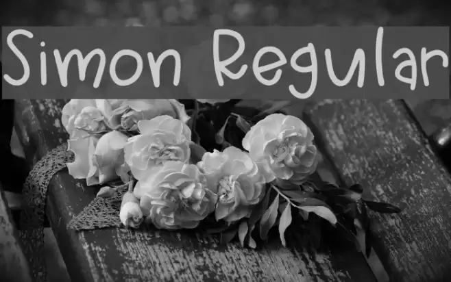 Simon Regular Font examples