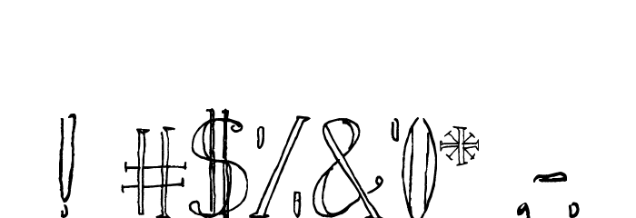 Simon Script Font OTHER CHARS