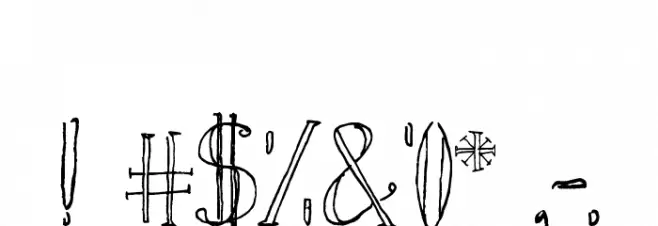 Simon Script Font OTHER CHARS