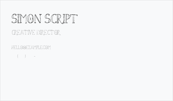 Simon Script Business Card