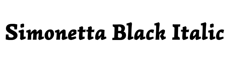 Simonetta Black Italic Font