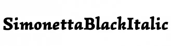 Simonetta Black Italic  font caratteri gratis
