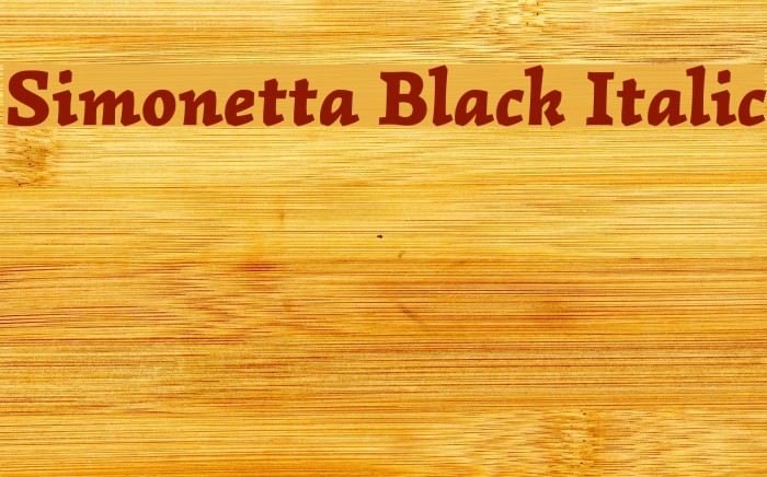 Simonetta Black Italic Font examples