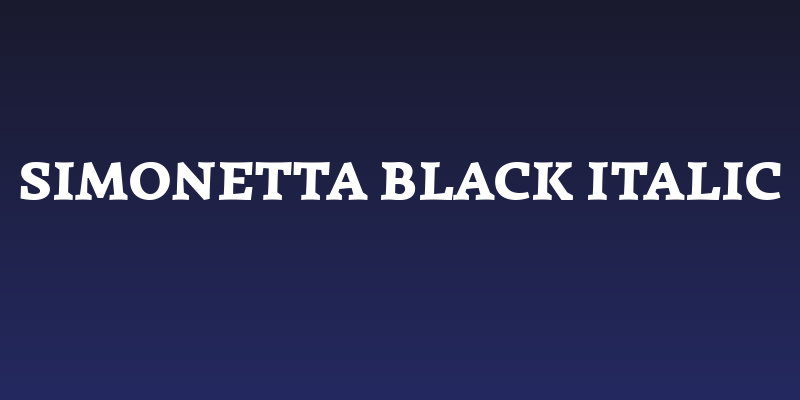Simonetta Black Italic Social Header