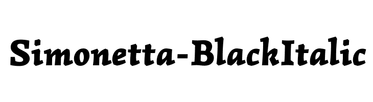 Simonetta-BlackItalic Font