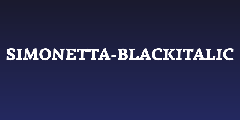 Simonetta-BlackItalic Social Header
