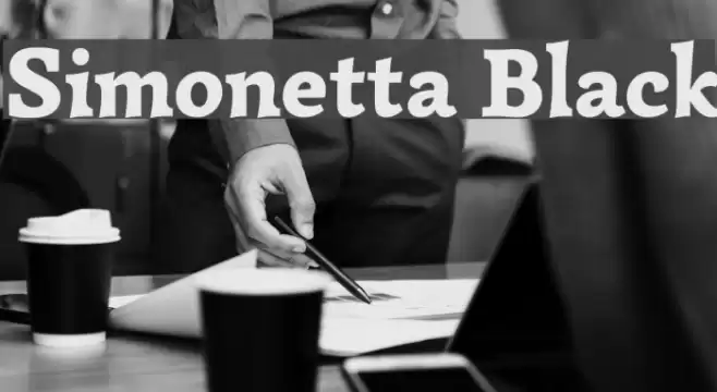Simonetta Black Font examples