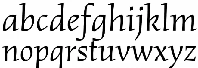 Simonetta Italic फ़ॉन्ट लोअरकेस