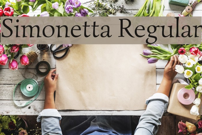Simonetta Regular Font examples