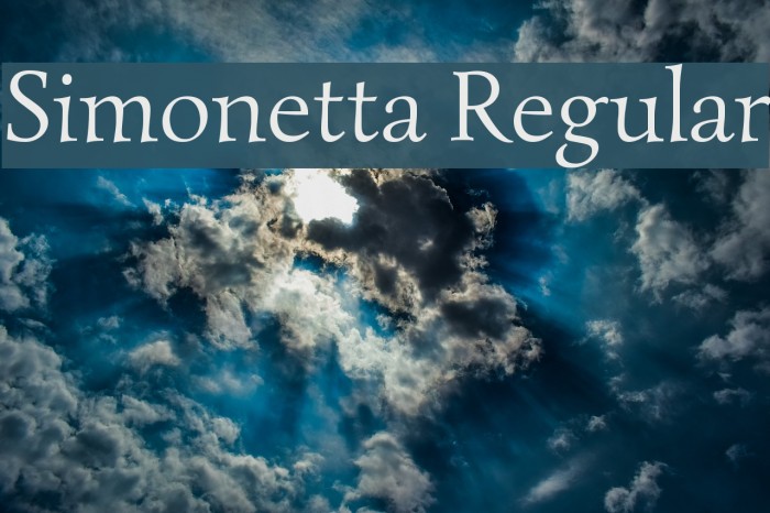 Simonetta Regular Font examples