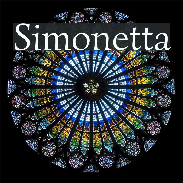 Simonetta Font examples