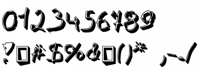 Simonschrift Schaduw Font OTHER CHARS