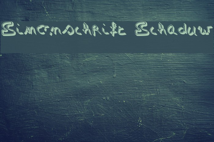 Simonschrift Schaduw フォント examples