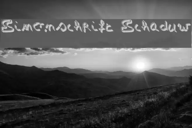 Simonschrift Schaduw Font examples