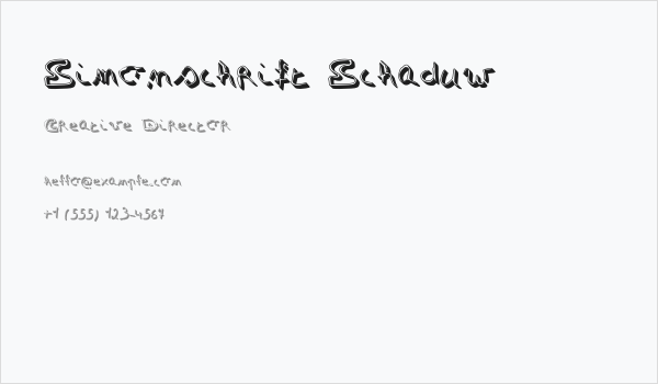 Simonschrift Schaduw Business Card