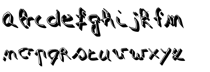 Simonschrift Schaduw フォント 小文字