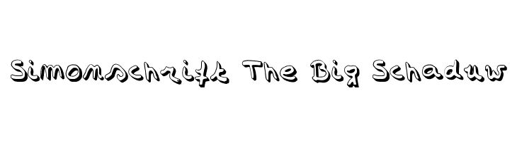Simonschrift The Big Schaduw  Frei Schriftart Herunterladen