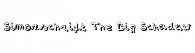 Simonschrift The Big Schaduw  Frei Schriftart Herunterladen