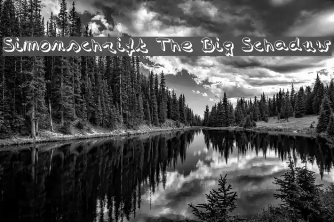 Simonschrift The Big Schaduw Font examples