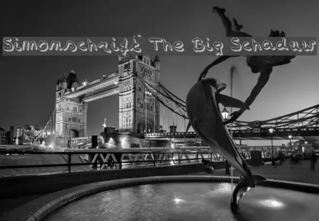 Simonschrift The Big Schaduw Font examples