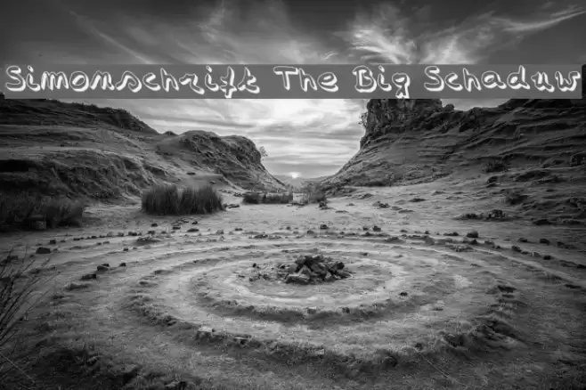 Simonschrift The Big Schaduw Font examples