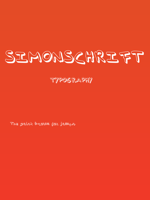 Simonschrift The Big Schaduw Poster