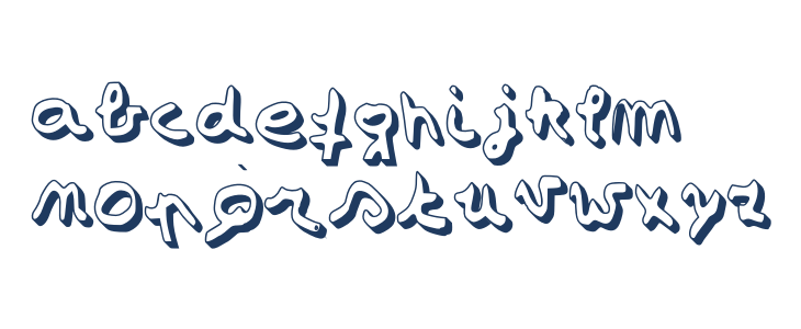 Simonschrift The Big Schaduw Lowercase