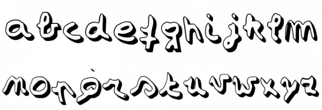 Simonschrift The Big Schaduw Caratteri MINUSCOLO