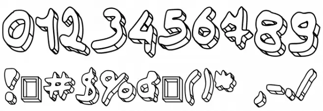 Simonschrift The Big Strip Font OTHER CHARS