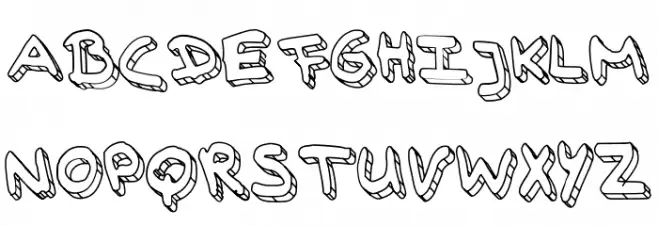Simonschrift The Big Strip Шрифта ВЕРХНИЙ